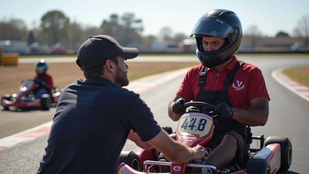 جلسة تدريب متخصصة على حلبة الكارتينج